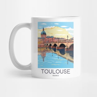 A Pop Art Travel Print of Toulouse - France Mug